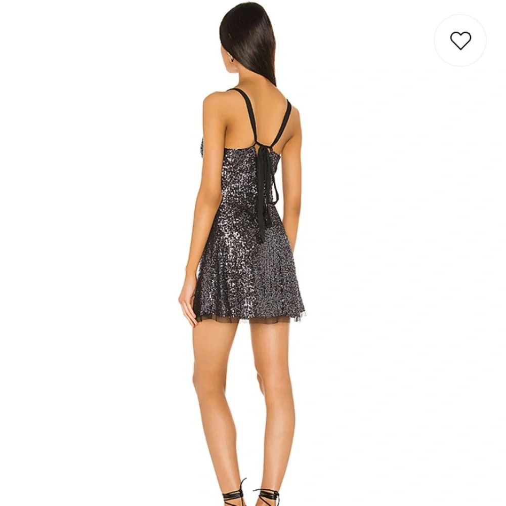 FREE PEOPLE Gold Rush Mini Dress in Black - Picture 6 of 11